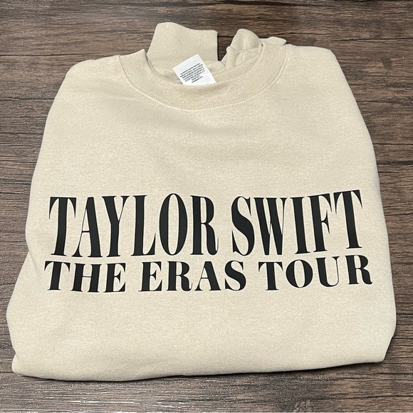 Taylor Swift The Eras Tour NEW tan crewneck sweatshirt - Picture 2 of 2